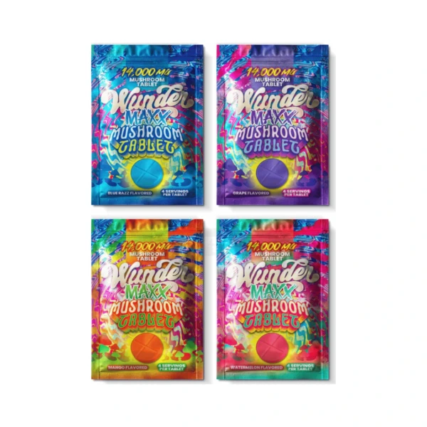 Wunder MAXX 14,000mg mushroom tablet in El Paso, psilocybin-free scored functional tablet, same-day pickup