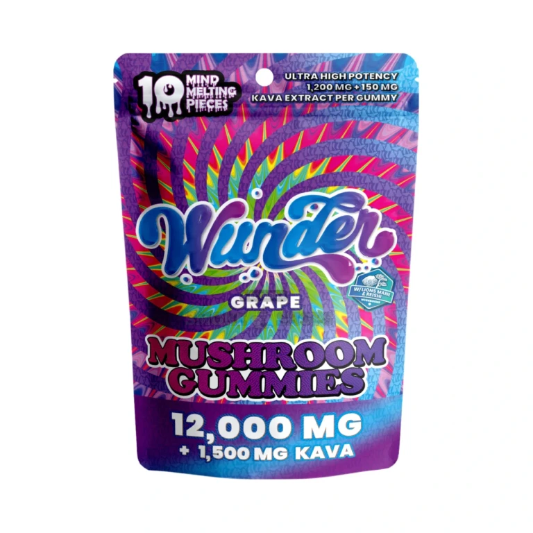 Mushroom Gummies 10ct 12,000mg Wunder Grape (Kava 150mg) at El Paso Smoke Shop, in stock in El Paso for same-day pickup