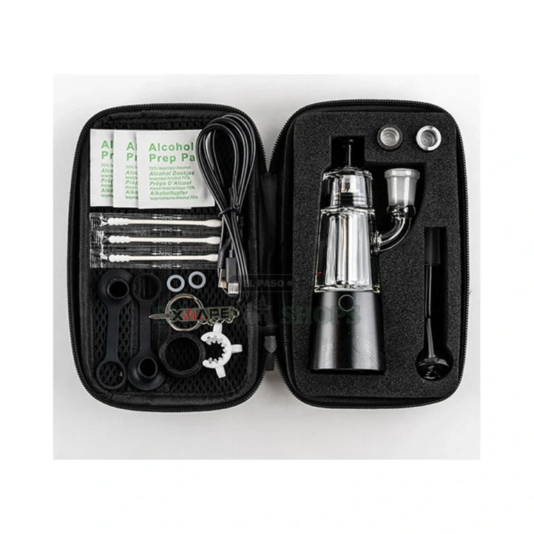 XVape Vista Mini 2 Prism vaporizer with the glass discovery carb cap and flared mouthpiece, ready to pick up in El Paso