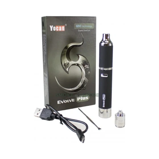 Yocan Evolve Plus concentrate vape in El Paso, one-button control and 510-threaded design shown from the side view