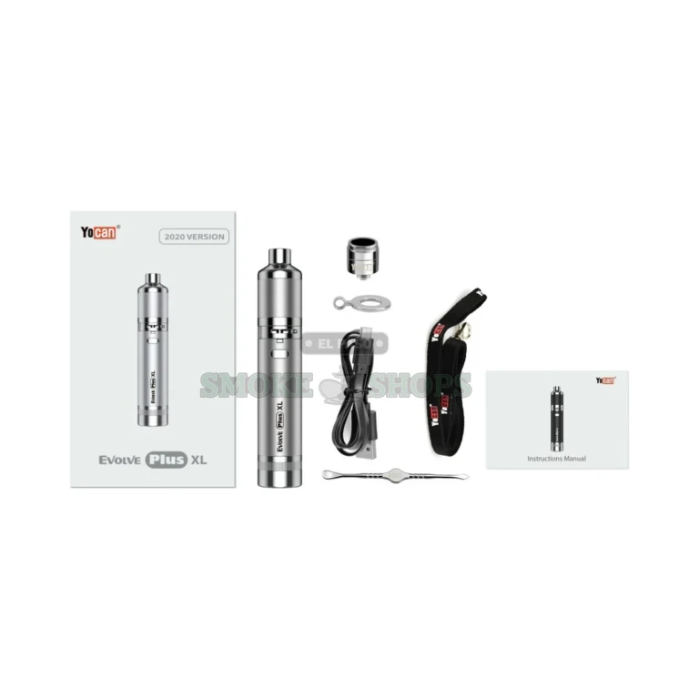 Yocan Evolve Plus XL dab pen shown open with quartz coil and magnetic coil cap, wax concentrate vaporizer in El Paso