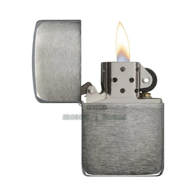 Bottom of the Zippo 1941 Replica Black Ice lighter showing the period Zippo logo stamp