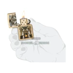 Zippo Art Deco Flame Design High Polish Brass Lighter (46585) in El Paso thumbnail