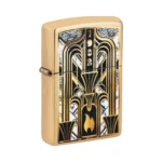 Zippo Art Deco Flame Design High Polish Brass Lighter (46585) in El Paso thumbnail