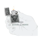 Zippo Barbarian Design Windproof Lighter, Street Chrome (48731) thumbnail