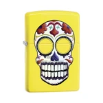 Zippo Day of the Dead Skull Windproof Lighter, Lemon Matte (24894) thumbnail