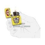 Zippo Day of the Dead Skull Windproof Lighter, Lemon Matte (24894) thumbnail