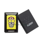 Zippo Day of the Dead Skull Windproof Lighter, Lemon Matte (24894) thumbnail