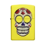 Zippo Day of the Dead Skull Windproof Lighter, Lemon Matte (24894) thumbnail