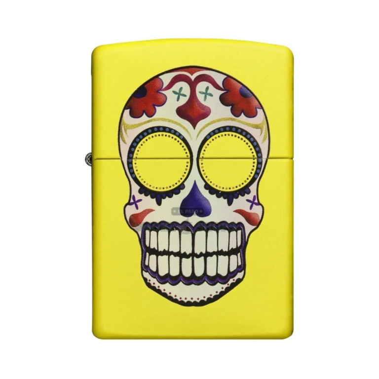 Zippo 24894 Day of the Dead lighter shown in its gift box