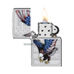 Zippo Eagle Flag High Polish Chrome Windproof Lighter (28449) in El Paso thumbnail
