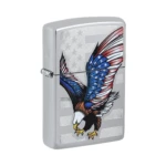 Zippo Eagle Flag High Polish Chrome Windproof Lighter (28449) in El Paso thumbnail