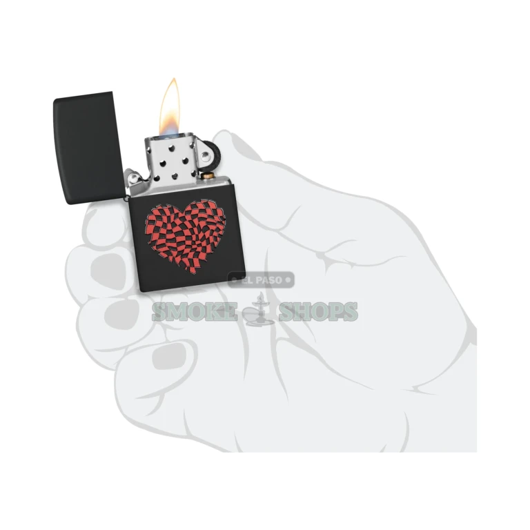 Side profile of the Zippo 48719 Black Matte lighter showing slim Classic-case thickness