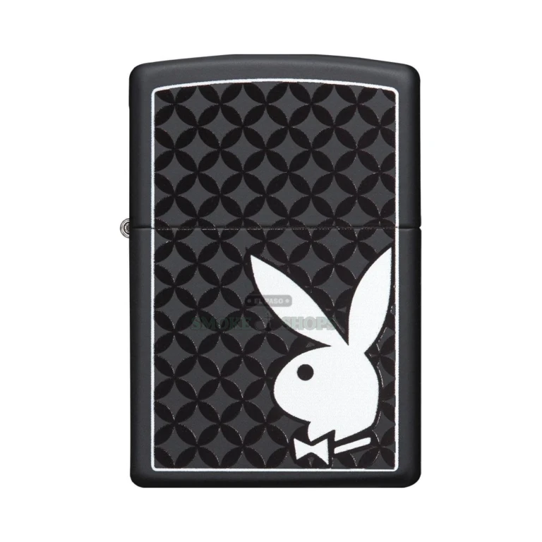 Zippo Playboy Black Matte 29578 lighter in its Zippo gift box