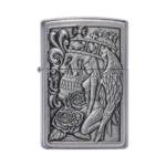 Zippo Skull and Angel Emblem Design Street Chrome Windproof Lighter (49442) thumbnail