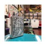 Zippo Skull and Angel Emblem Design Street Chrome Windproof Lighter (49442) thumbnail