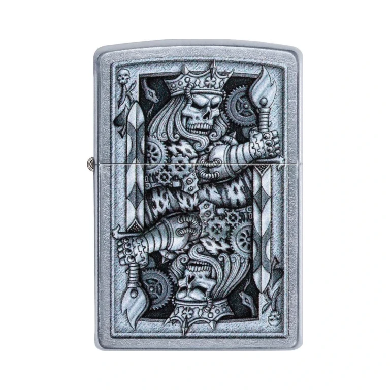 Zippo 29877 Street Chrome case showing the lightly tumbled chrome finish and Classic Zippo shape