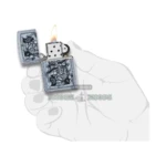 Zippo Steampunk King of Spades Windproof Lighter, Street Chrome (29877) thumbnail