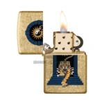 Zippo Tattoo Tiger Design High Polish Brass Lighter (29884) in El Paso thumbnail