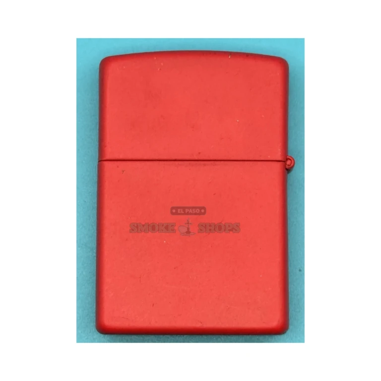 Close view of the Texas Red Pepper chili motif and flame accents on the Zippo windproof lighter case in El Paso