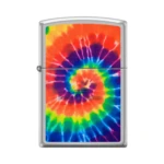 Zippo Tie Dye Design 540 Fusion Lighter, 540 Tumbled Chrome (48982) [5ee8] thumbnail