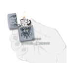 Zippo Viking Warrior Design Windproof Lighter, Street Chrome (29871) thumbnail