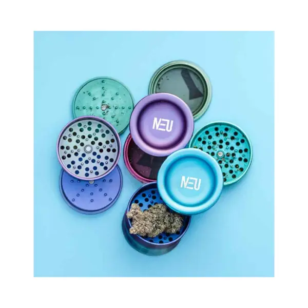 Neu Round Tooth Grinder 63mm, 4-Piece Anodized Aluminum