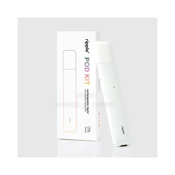 Ripple+ zero-nicotine aromatherapy pod device in soft-touch aluminium with magnetic pod, sold at El Paso Smoke Shops