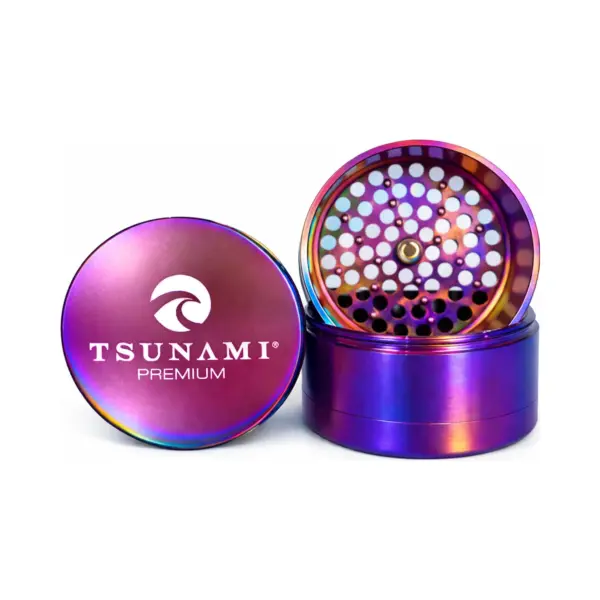 Premium Micro Rounded Tooth Grinder Tsunami Rainbow at El Paso Smoke Shops, in stock now in El Paso