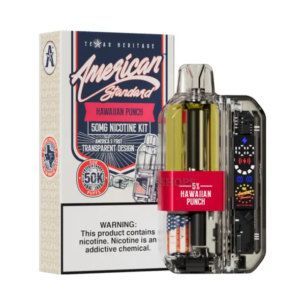 American Standard 50K Disposable Vape Kit in El Paso, 50,000 Puffs